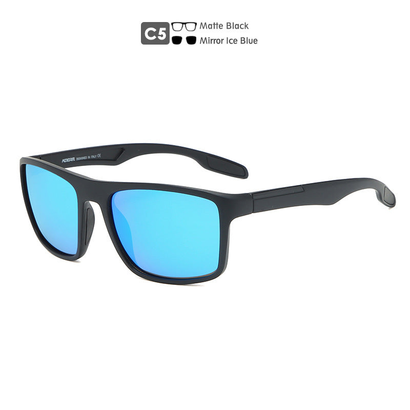 Square Polarized Sunglasses Silicone Nose Pads 1.1Tac Real Film Color Changing Outdoor Glasses