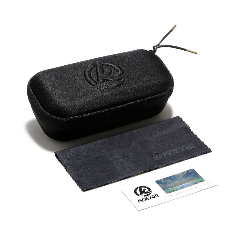 Square Polarized Sunglasses Silicone Nose Pads 1.1Tac Real Film Color Changing Outdoor Glasses