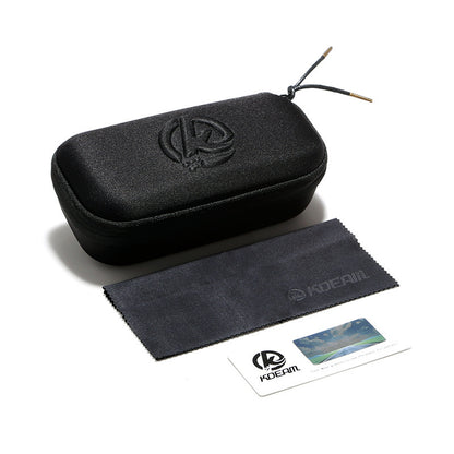 Square Polarized Sunglasses Silicone Nose Pads 1.1Tac Real Film Color Changing Outdoor Glasses