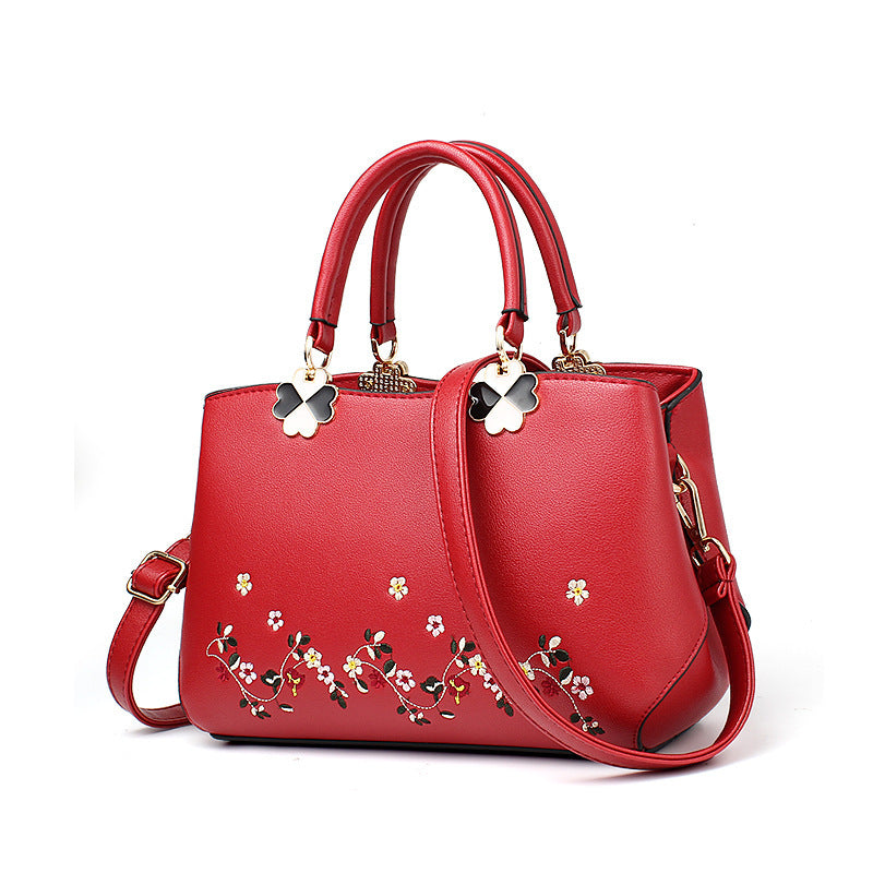 Fashion Embroidered One-shoulder Handbag