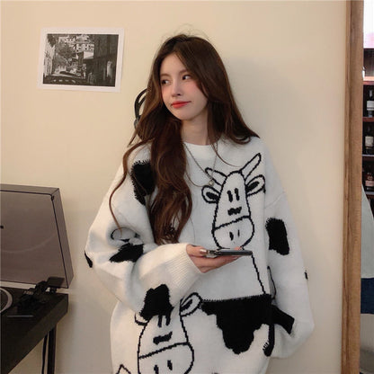 Korean Style Loose Sweater, Lazy Wind, Outer Pullover