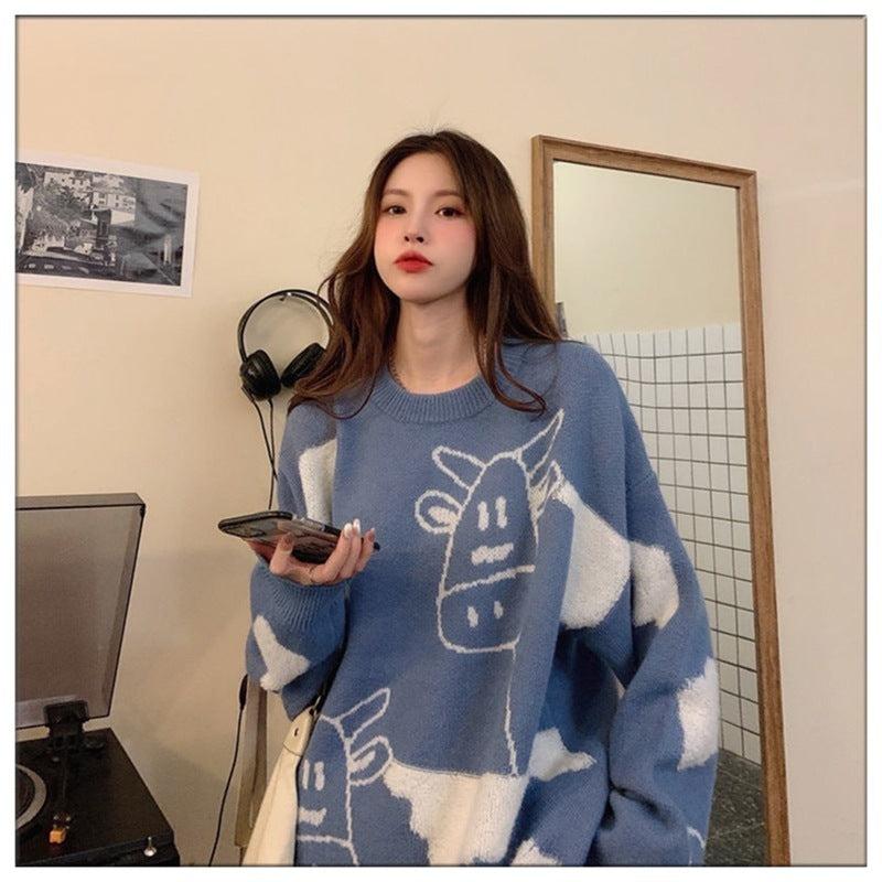 Korean Style Loose Sweater, Lazy Wind, Outer Pullover