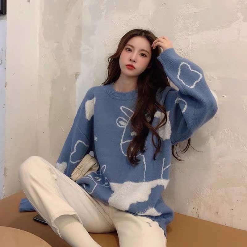 Korean Style Loose Sweater, Lazy Wind, Outer Pullover