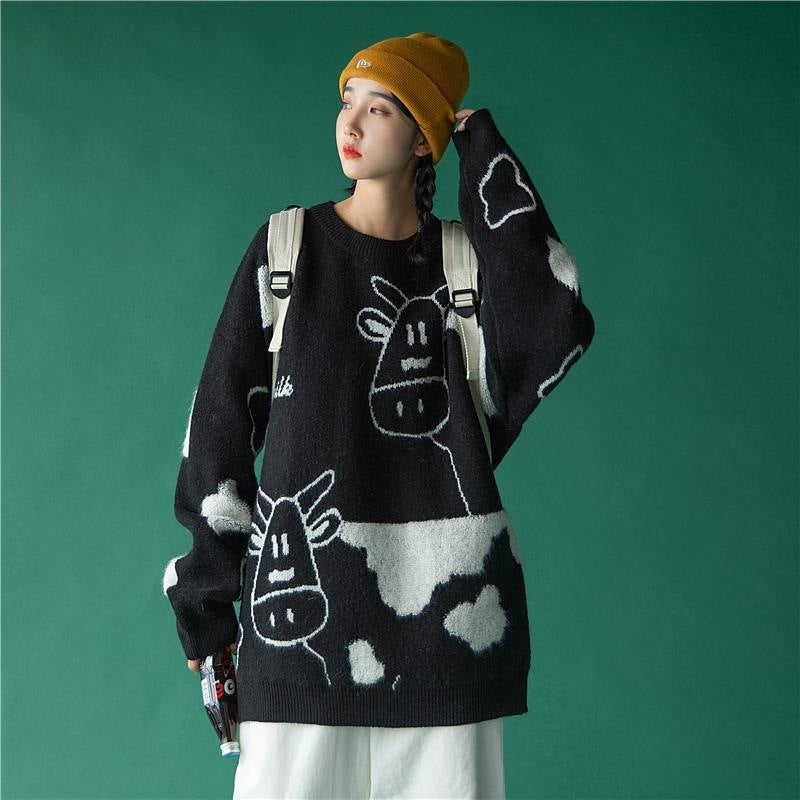 Korean Style Loose Sweater, Lazy Wind, Outer Pullover