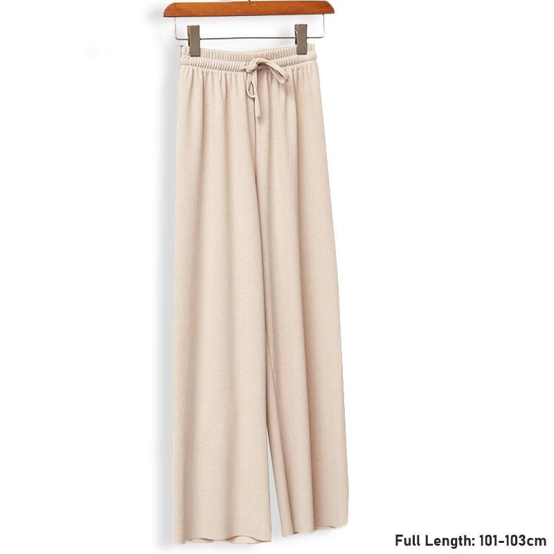 Ice Silk Wide-leg Slimming Casual Pants Women
