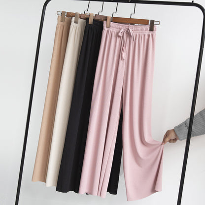 Ice Silk Wide-leg Slimming Casual Pants Women