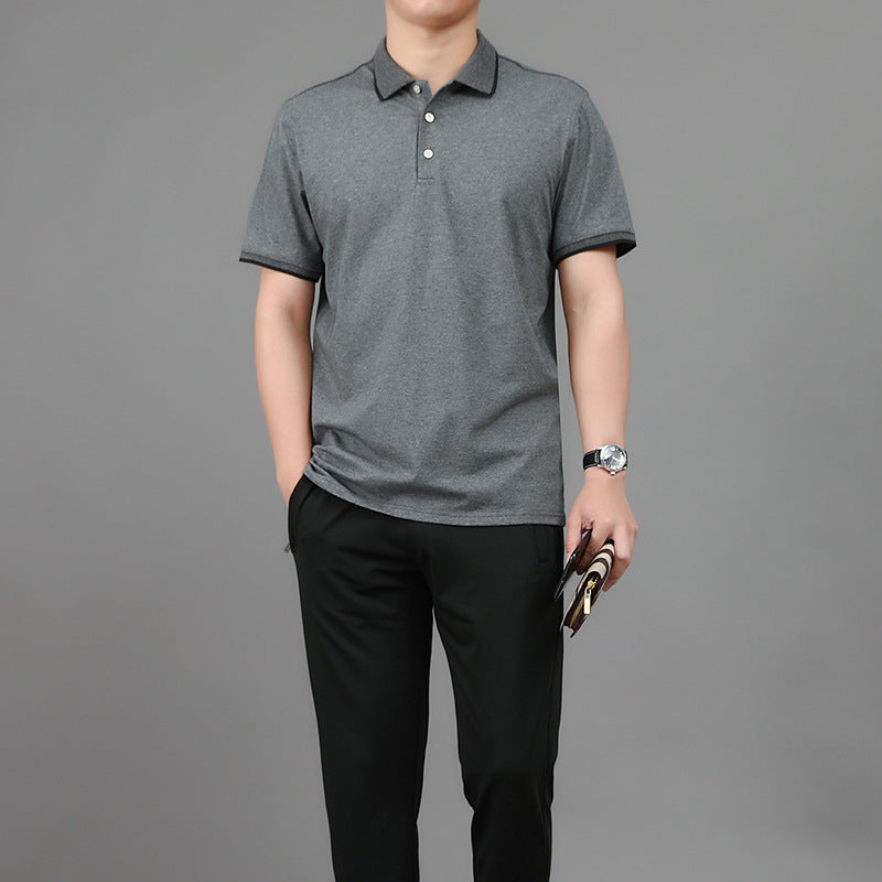 Leisure Two-piece Ice Silk Plus Size Father Sportswear