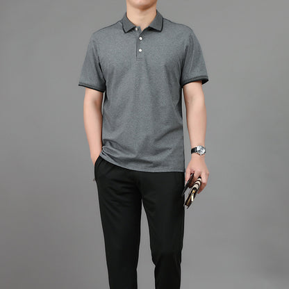 Leisure Two-piece Ice Silk Plus Size Father Sportswear