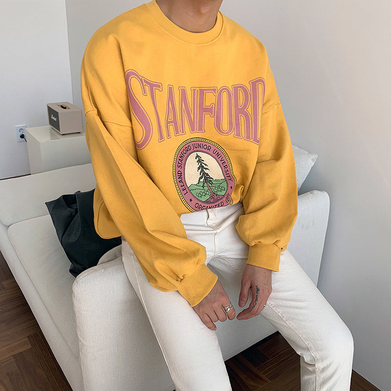 Autumn Japanese Printed Sweater New Style Men