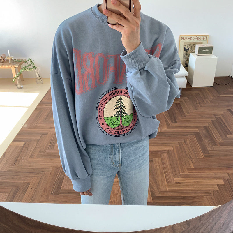 Autumn Japanese Printed Sweater New Style Men