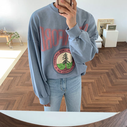 Autumn Japanese Printed Sweater New Style Men