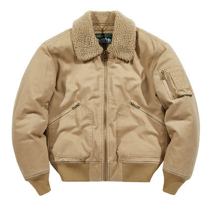 Men's Fleece-lined New Loose Lamb Wool Casual Jacket