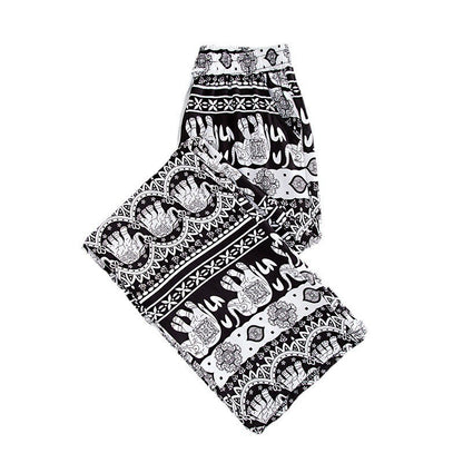Thailand Elephant Yoga Wide-leg Pants For Women