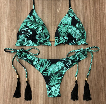 Printed new tie swimwear