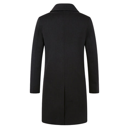 Over-the-knee double-breasted slim-fitting cloth