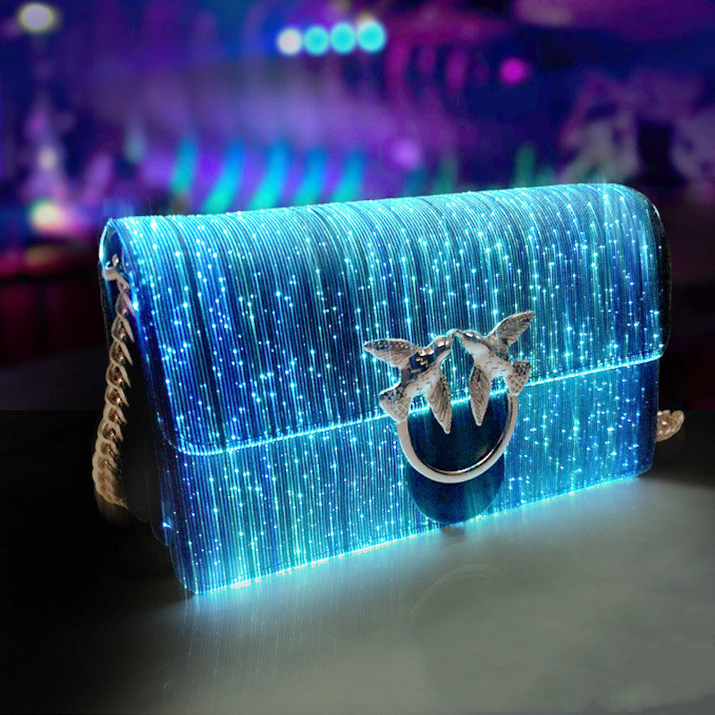 One-shoulder Portable Fiber Optic luminous Bag Women