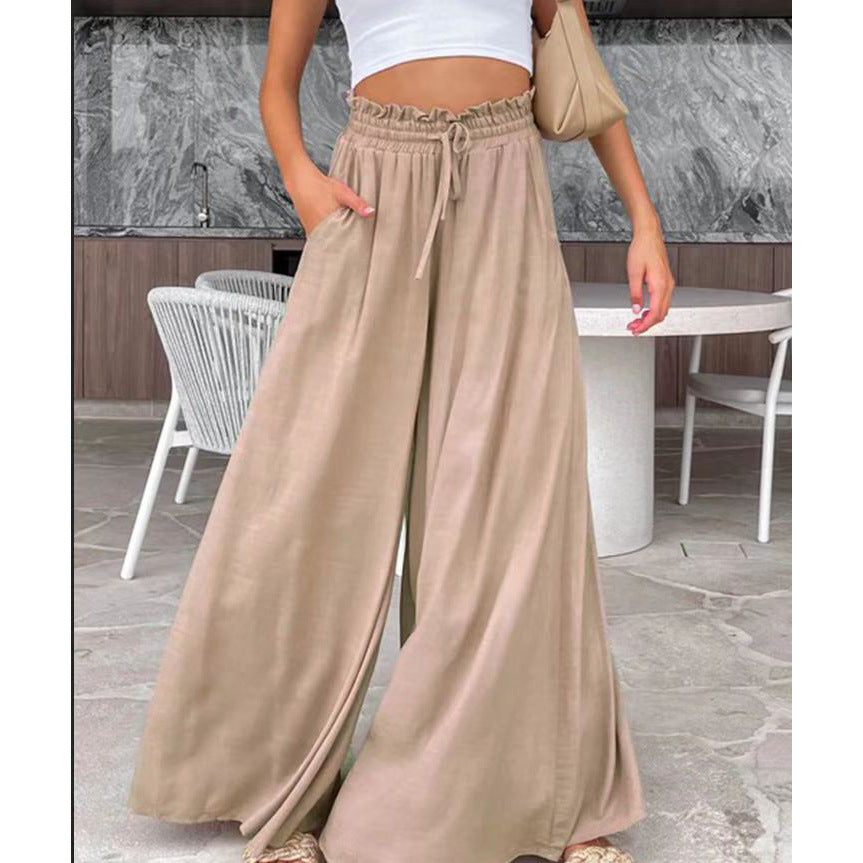Elastic Waist Fashion Casual Wide-leg Pants For Women