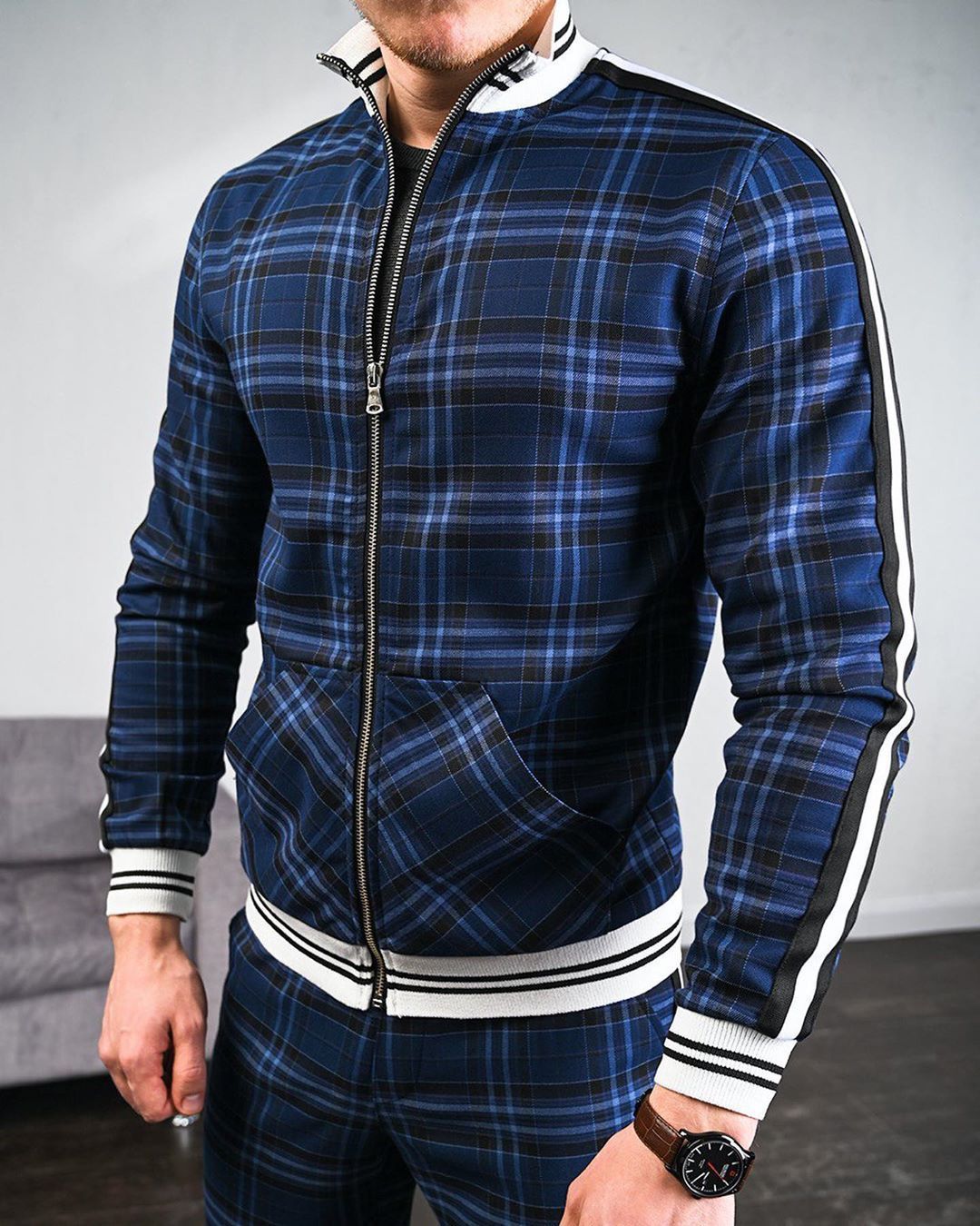 Two-piece casual men's plus size sportswear