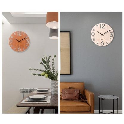 Stylish Nordic Minimalist Wooden Wall Clock