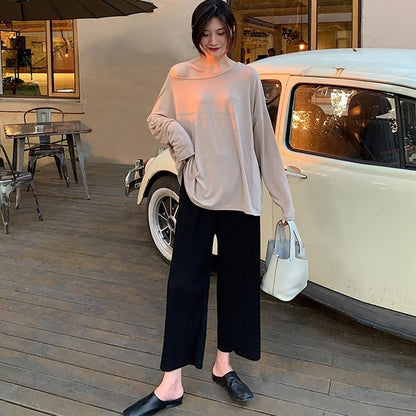 Wide-leg Pants For Pregnant Women Feel Relaxed