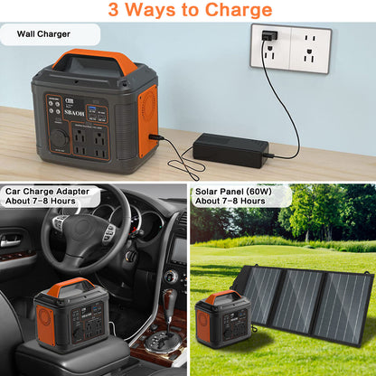 Plug Portable Power Station P302,300W 296Wh Backup Lithium Battery,Solar Generator For Home And Outdoor Emergency Power Supply,Solar Panel Is Not Included