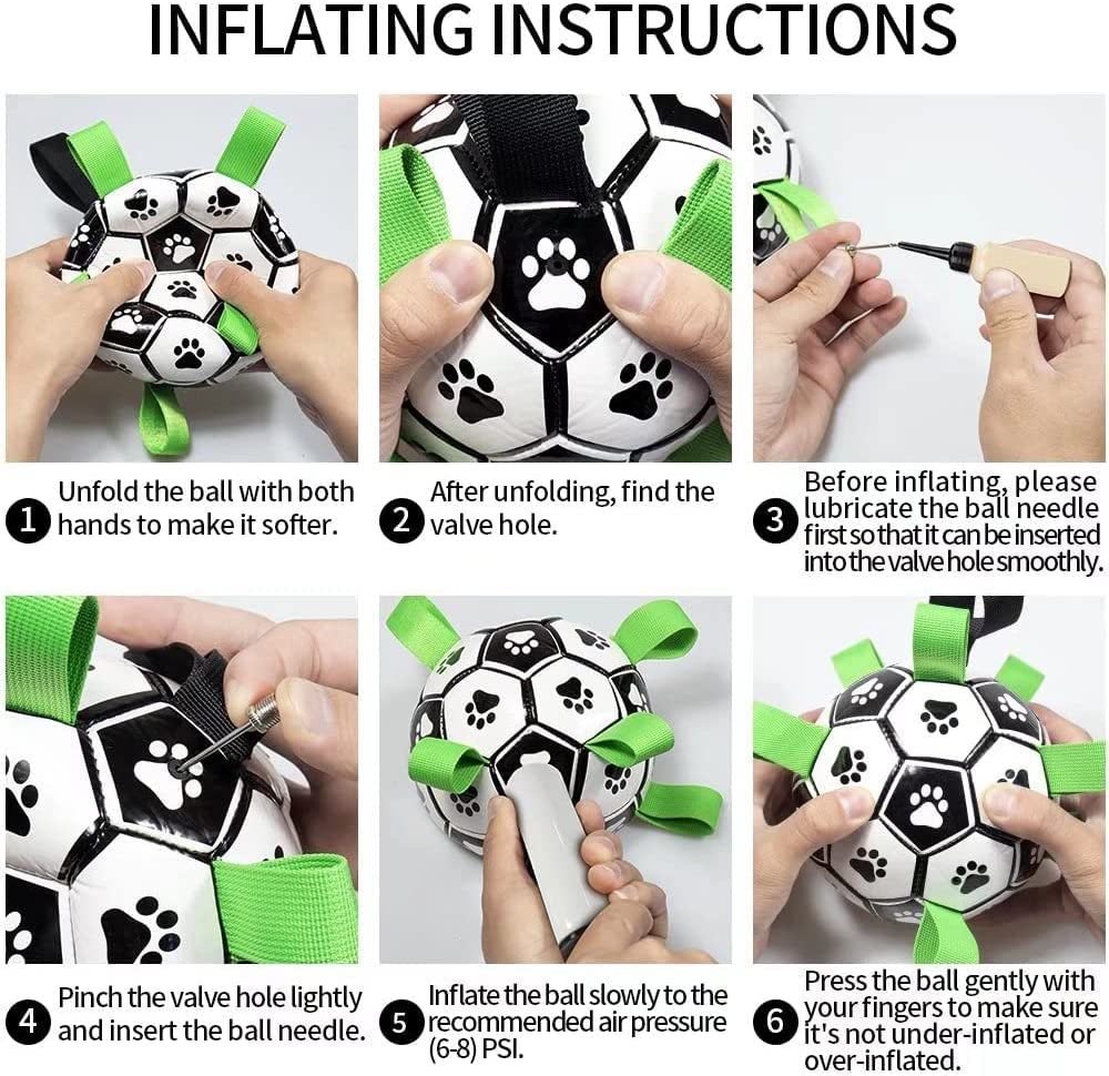 Dog Football Toy | Soccer Ball Inflated Training Toy For Dogs | Outdoor Border Collie Balls For  Dogs