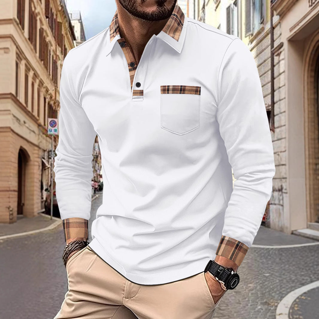 Men's Fashion Casual Solid Color Sports Polo Shirts