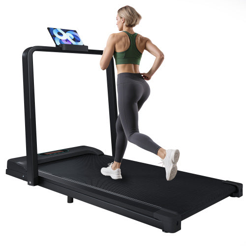 Folding Treadmill For Home Office Use,Under Desk Treadmill,1-6KM H, Portable Walking Running Machine With Bluetooth Speaker, Remote Control, LCD Display, Phone Holder.
