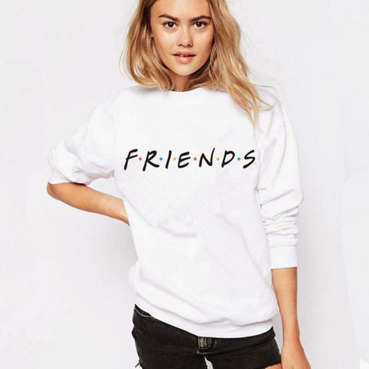 Letter pattern round neck long sleeve plus velvet sweater