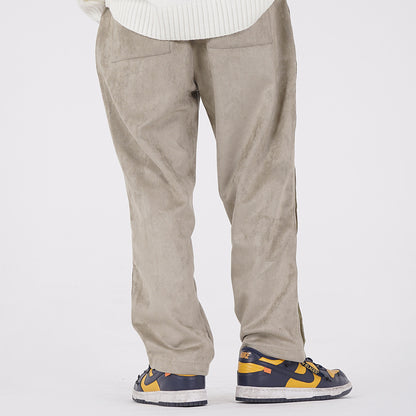 Side Stripes Love Embroidered Velvet Sweatpants Men