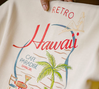 Bamboo Pattern Cuban Collar Shirt For Men