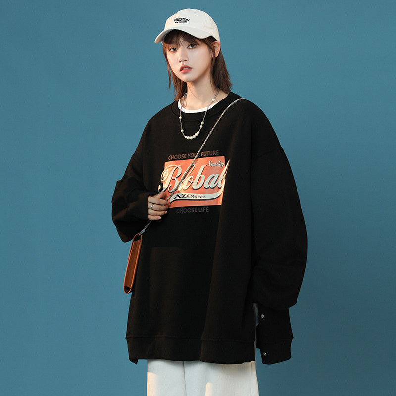 American Street Fried Street High-end Sense Of Oversize Couple Tops
