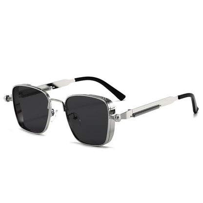 Men's Box Metal Retro UV Sun Glasses