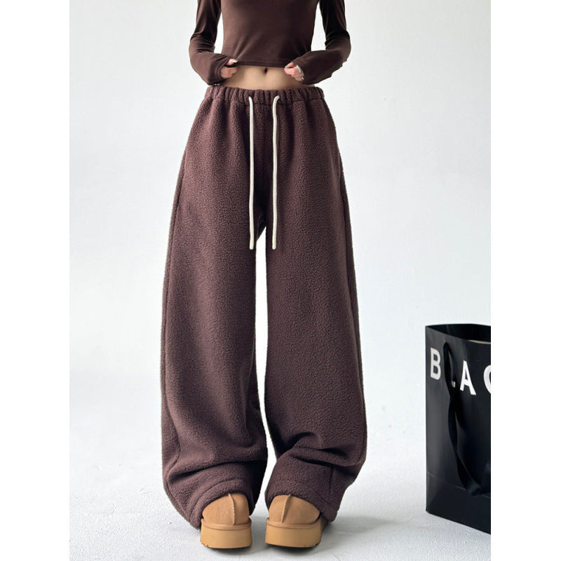 Cashmere Warm Wide-leg Pants For Women Winter