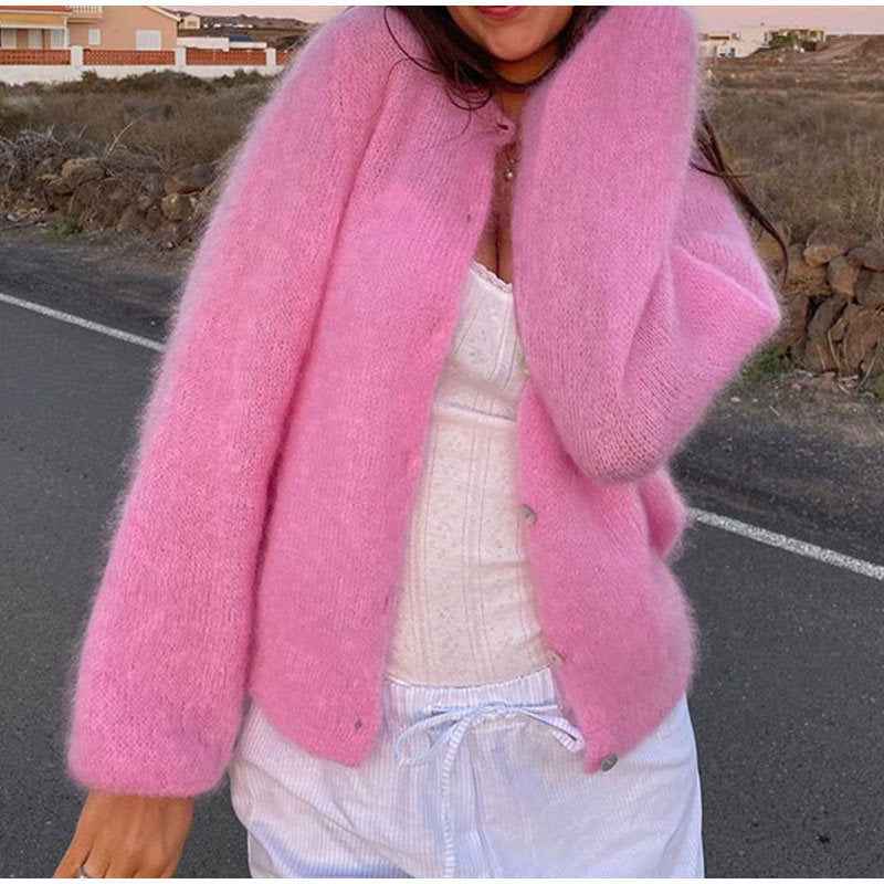 Gentle Knitted Cardigan Coat For Women