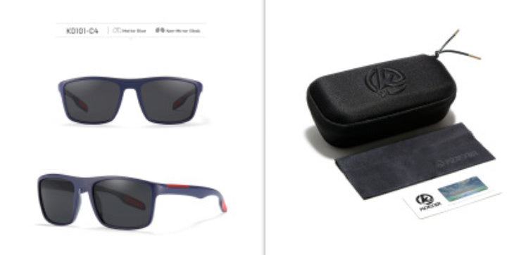 Square Polarized Sunglasses Silicone Nose Pads 1.1Tac Real Film Color Changing Outdoor Glasses