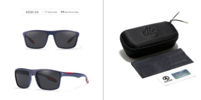 Square Polarized Sunglasses Silicone Nose Pads 1.1Tac Real Film Color Changing Outdoor Glasses