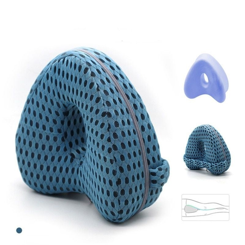Leg Pillow – Heart-Shaped Memory Foam Contour Pillow for Side Sleepers, Hip, and Knee Support