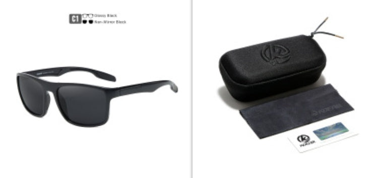 Square Polarized Sunglasses Silicone Nose Pads 1.1Tac Real Film Color Changing Outdoor Glasses