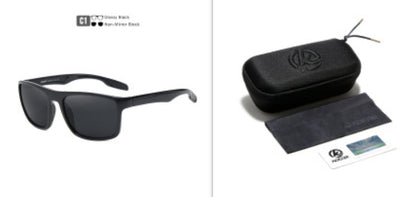 Square Polarized Sunglasses Silicone Nose Pads 1.1Tac Real Film Color Changing Outdoor Glasses