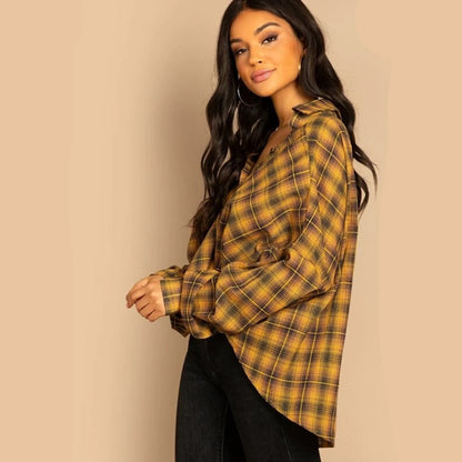 Cardigan lapel yellow long sleeves