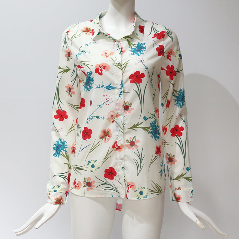 Long sleeves sleeves loose ladies chiffon lining