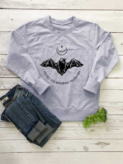 PROTECT OUR NIGHTLY PENDER Sweatshirt Funny Moon Star Graphic Hoodies 100% Cotton Protect Grunge Jumper Quote Art Outfits