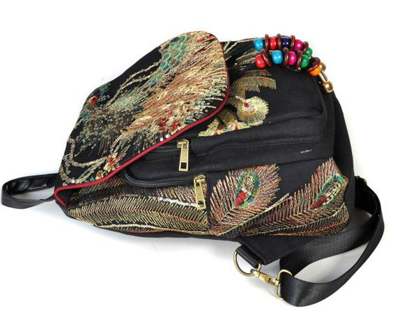 New female bag peacock embroidered bag