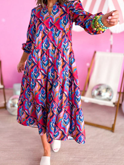 Women's High Waist Long Sleeves Dress