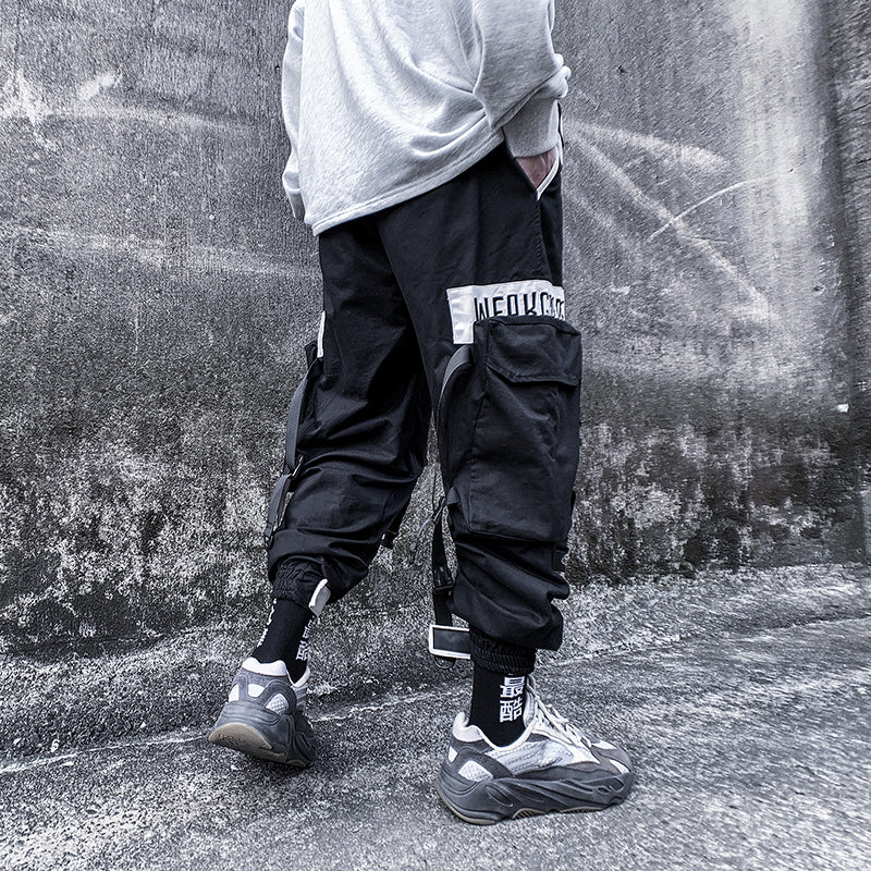 Casual Loose Straight Pants Men's Sports Beamed Pants