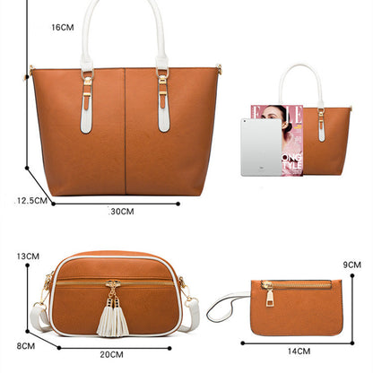 Color Blocked Cross Body One Shoulder Handbag