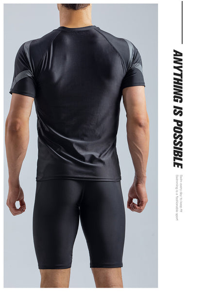 Men's Sun Protection Quick-drying T-shirt Swimsuit Shorts Suit
