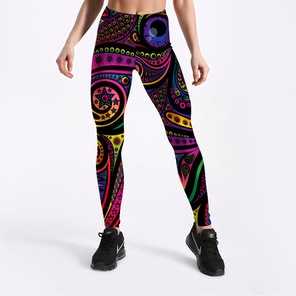 Printed Black Sexy Leggings