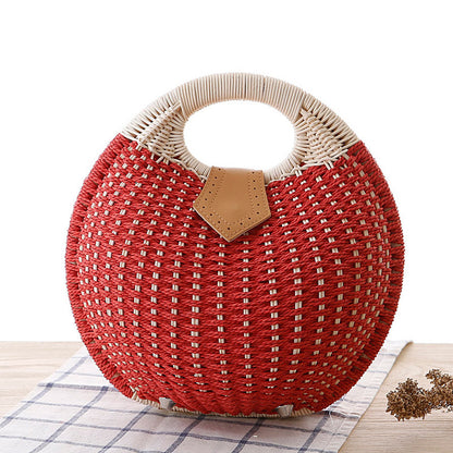Handmade Rattan Handbag – Summer Beach Purse